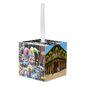 ニューオーリンズNOLA旅行写真クリスマス キューブオーナメント (裏面アングル)