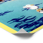 ニューカッスルの力強い橋、曲がり角、ヴィンテージ ポスター (角)