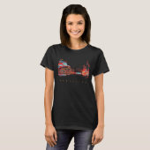 ニューカッスルUK ブリッジ 工業地帯 赤色 旅行Tシャツ Tシャツ (正面フル)