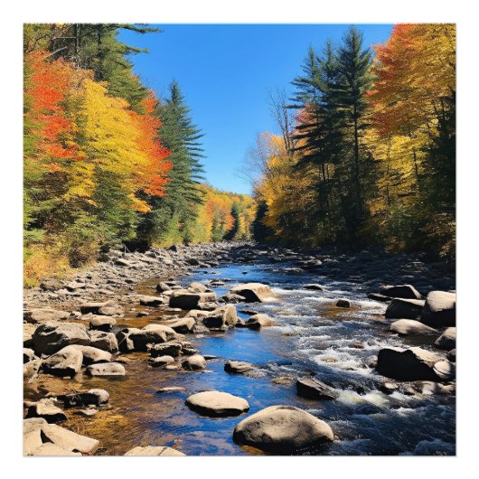 ニューカラフルイングランド風景秋 フォトプリント            (正面)