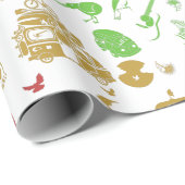 ニューカラフルジーランドホリデーパターン ラッピングペーパー (ロールコーナー)