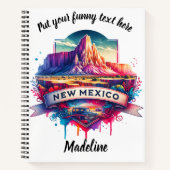 ニューカラフルメキシコの風景の芸術 ノートブック (正面)
