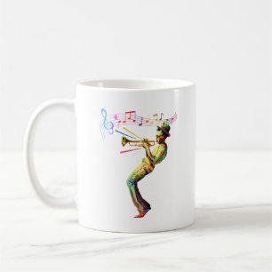 ニューカラフルヨークシティジャズミュージック コーヒーマグカップ