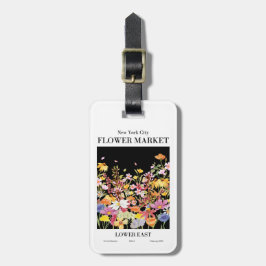 ニューカラフルヨーク市フラワーマーケットローワーイースト ラゲッジタグ