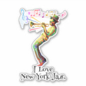 ニューカラフルヨーク・ジャズ・サクソフォンが大好き シール (正面)