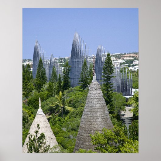 ニューカレドニアのヌメアにあるチバウ文化センター ポスター (正面)