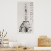 ニューカレドニアの小屋 ポスター (キッチン)