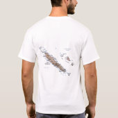 ニューカレドニアの旗+地図+テキストTシャツ Tシャツ (裏面)