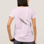 ニューカレドニアの旗 + 地図 + 文字のTシャツ Tシャツ (裏面)