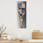 ニューカレドニアのIle de VaoのTenon mask ポスター (キッチン)
