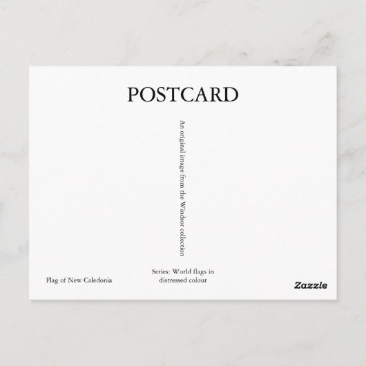 ニューカレドニア動揺してニューカレドニア国旗 ポストカード (裏面)