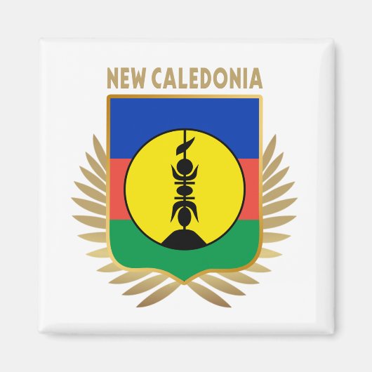 ニューカレドニア国旗の盾 マグネット (正面)