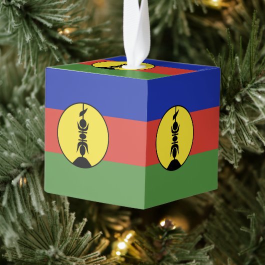 ニューカレドニア国旗 キューブオーナメント (ツリー)