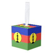 ニューカレドニア国旗 キューブオーナメント (正面アングル)