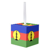 ニューカレドニア国旗 キューブオーナメント (裏面アングル)