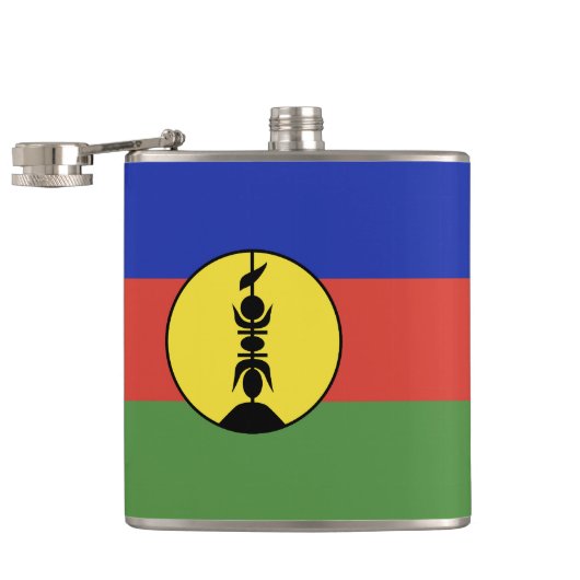 ニューカレドニア国旗 フラスク (オープン)