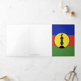 ニューカレドニア国旗 三つ折りカード