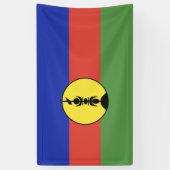 ニューカレドニア国旗 横断幕 (縦)