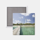 ニューカレドニア、アメディー諸島。アメディー島ピア。 マグネット (正面/裏面)