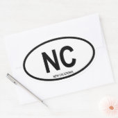 ニューカレドニア「NC」 楕円形シール (封筒)