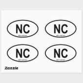 ニューカレドニア「NC」 楕円形シール (シート)