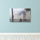 ニューカーク消防士 キャンバスプリント (インサイチュ (ウッドフロア))