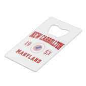 ニューカーロルトンメリーランドカレッジユニバーシティスタイル クレジットカード栓抜き (裏面アングル)