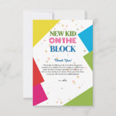 ニューキッドオンブロック カラフルベビーシャワー サンキューカード (正面)