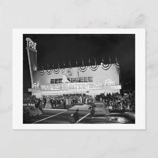 ニューキツネシアター，ヴェネツィア，カリフォルニア， 1951ヴィンテージ ポストカード (正面)