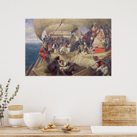 ニューキャッスルに乗って～を渡る海王星 ポスター (キッチン)