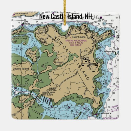 ニューキャッスルアイランドNHチャート セラミックオーナメント (裏面)