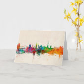 ニューキャッスルイギリスのスカイライン カード (黄色い花)