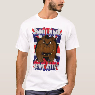 ニューキャッスルメンズイギリスのブルドッグのTシャツ Tシャツ