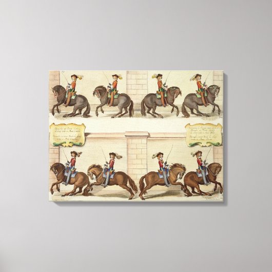 ニューキャッスル侯爵の乗馬デモ キャンバスプリント (正面)