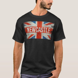 ニューキャッスル統一されたキングダムイギリス国旗ヴィンテージスーフ Tシャツ