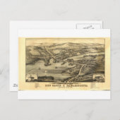 ニューキャッスル&ダマリスコッタ、メイン州1878年 ポストカード (正面/裏面)