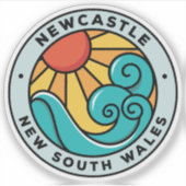 ニューキャッスル， NSWオーストラリア・ステッカー シール (正面)