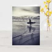 ニューキーサーファーオンウォーターゲートベイ カード (黄色い花)
