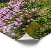 ニューキービーチインNorth Cornwallワイルドフラワークリフ ポスター (コーナー)