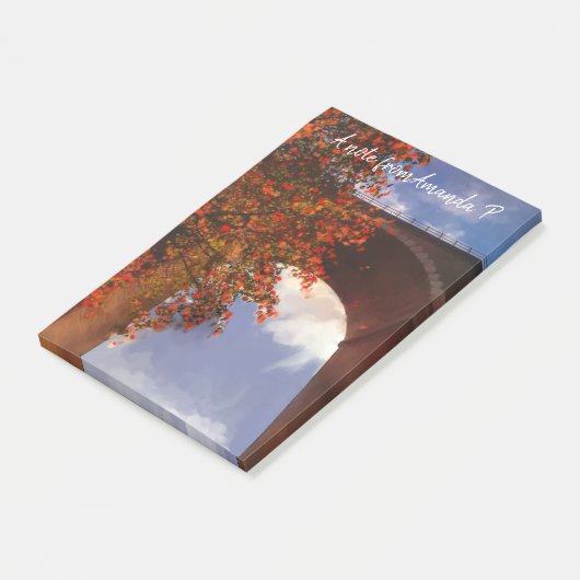 ニューキー州の赤い葉木のリアルな秋 ポストイット (アングル)