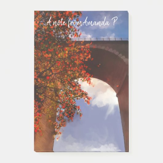 ニューキー州の赤い葉木のリアルな秋 ポストイット (正面)