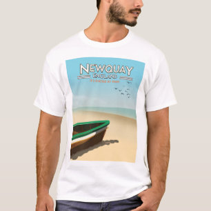ニューキー・イングランドヴィンテージシーサイド旅行ポスター Tシャツ