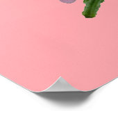 ニューギニアのインパティエンズピンク&ホワイトポスター ポスター (角)