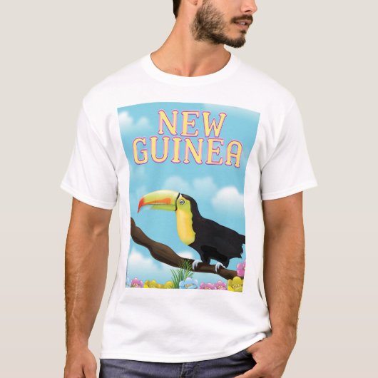 ニューギニア・トゥカンの旅行ポスター Tシャツ (正面)