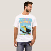 ニューギニア・トゥカンの旅行ポスター Tシャツ (正面フル)