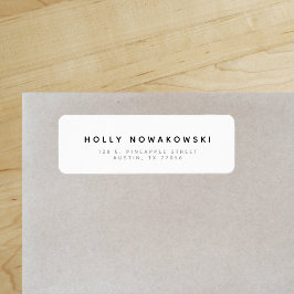 ニュークラシック差出人住所ミニマルモダンリストシック ラベル