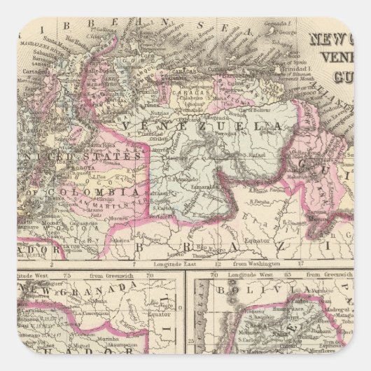 ニューグラナダ、ベネズエラ、ギアナ スクエアシール (正面)