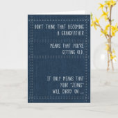 ニューグランドパおもしろいおめでとうリラックスフィットジーンズ カード (黄色い花)