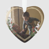 ニューグランドパ&ベビーホリーパイン金ゴールドフレーム写真 オーナメント (正面)