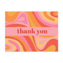 ニューグルーブ レトロ アブストラクト ピンク オレンジ サンクス